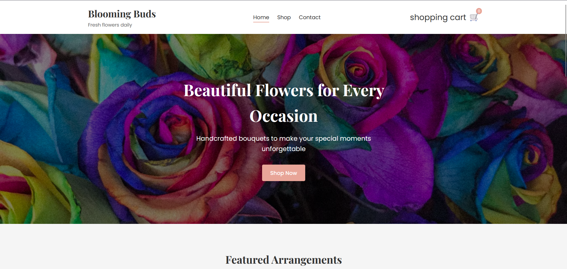 Flower Shop Website Preview