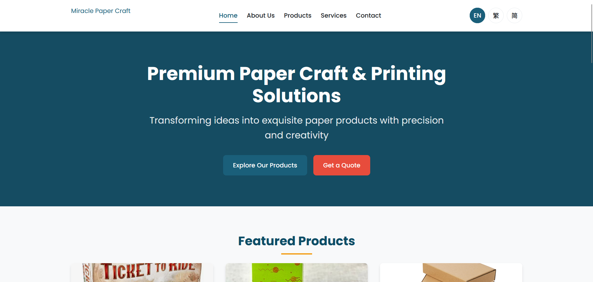 Printing company Website Preview